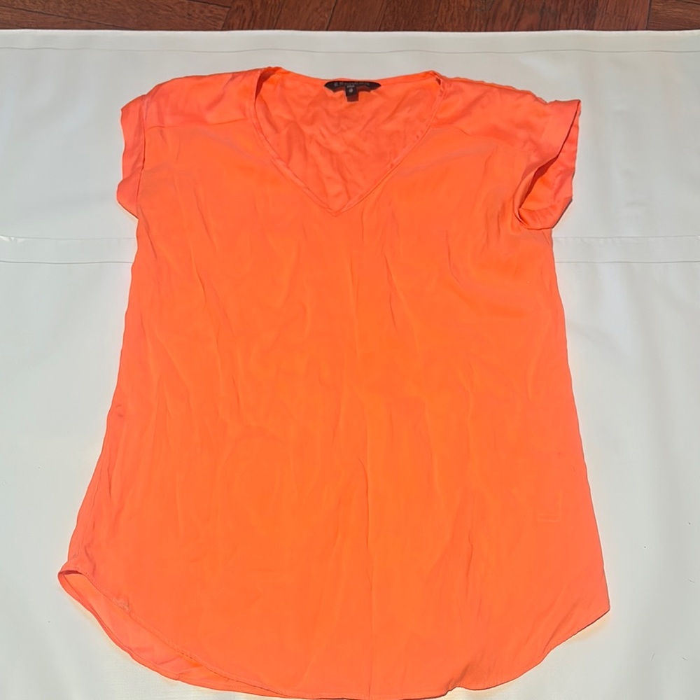 Express Orange Cap Sleeve Relaxed Blouse
